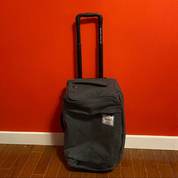 Herschel Supply Company Outfitter Wheelie Luggage 50L Raven Crosshatch AS IS - Picture 2 of 8